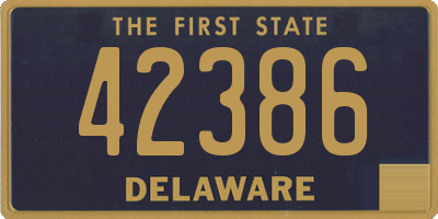 DE license plate 42386