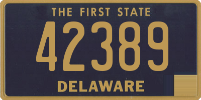 DE license plate 42389