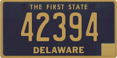 DE license plate 42394