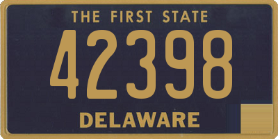 DE license plate 42398