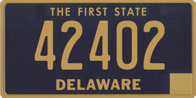 DE license plate 42402