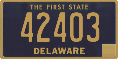 DE license plate 42403