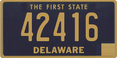 DE license plate 42416