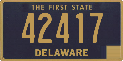 DE license plate 42417