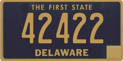 DE license plate 42422
