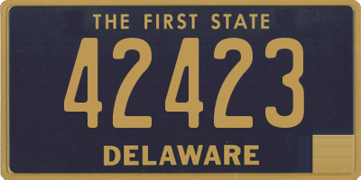 DE license plate 42423