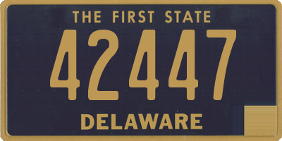 DE license plate 42447