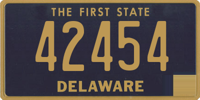 DE license plate 42454