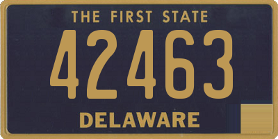 DE license plate 42463