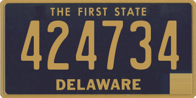 DE license plate 424734