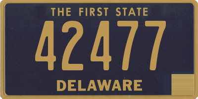 DE license plate 42477