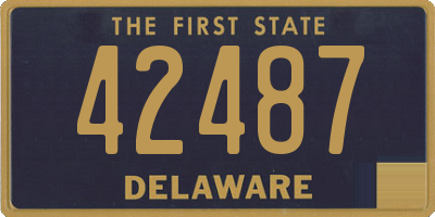 DE license plate 42487