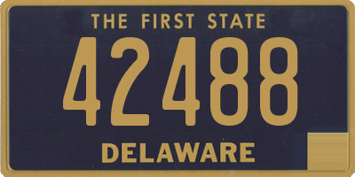 DE license plate 42488