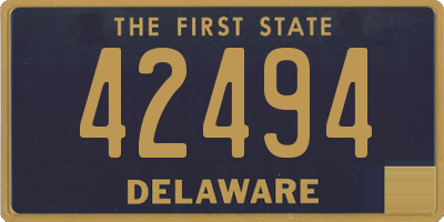 DE license plate 42494