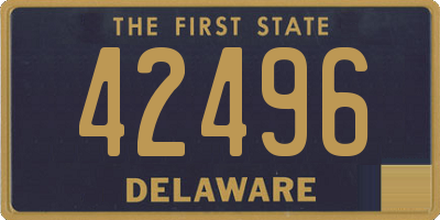 DE license plate 42496