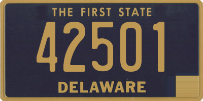 DE license plate 42501