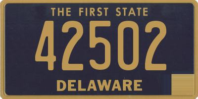 DE license plate 42502