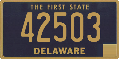 DE license plate 42503