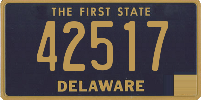 DE license plate 42517
