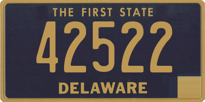 DE license plate 42522