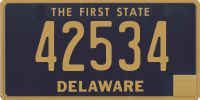 DE license plate 42534