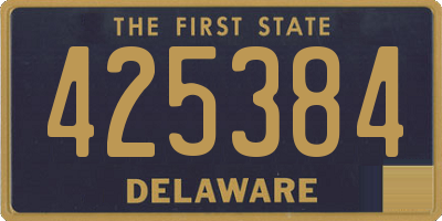 DE license plate 425384