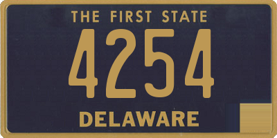 DE license plate 4254