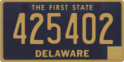 DE license plate 425402