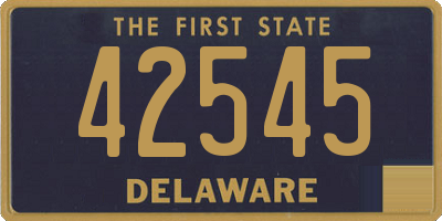 DE license plate 42545
