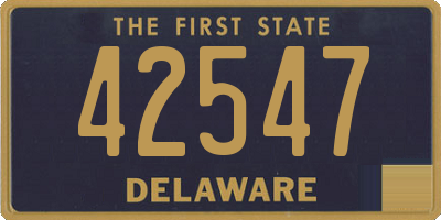 DE license plate 42547