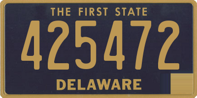 DE license plate 425472