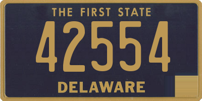 DE license plate 42554