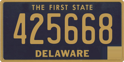 DE license plate 425668