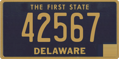 DE license plate 42567