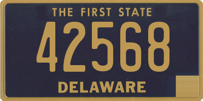 DE license plate 42568