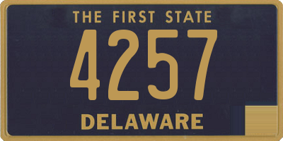 DE license plate 4257