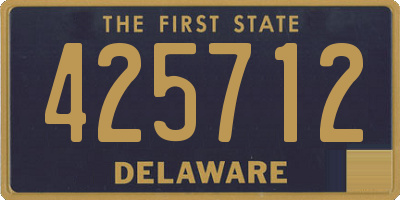 DE license plate 425712