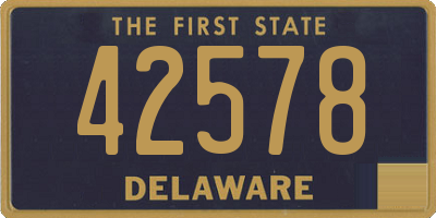 DE license plate 42578