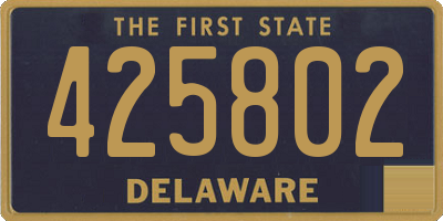 DE license plate 425802