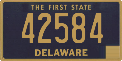 DE license plate 42584