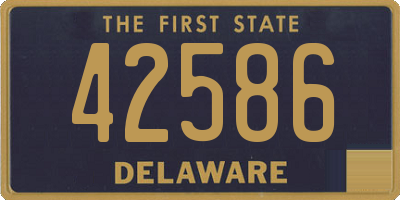 DE license plate 42586
