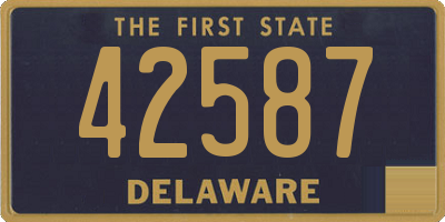 DE license plate 42587