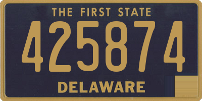 DE license plate 425874