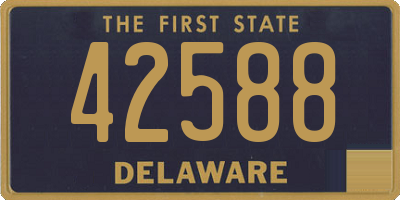DE license plate 42588