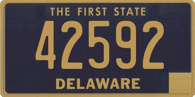 DE license plate 42592
