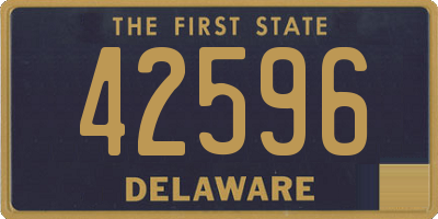 DE license plate 42596