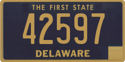 DE license plate 42597