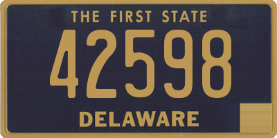 DE license plate 42598