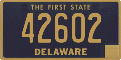 DE license plate 42602