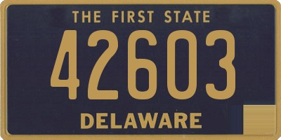 DE license plate 42603